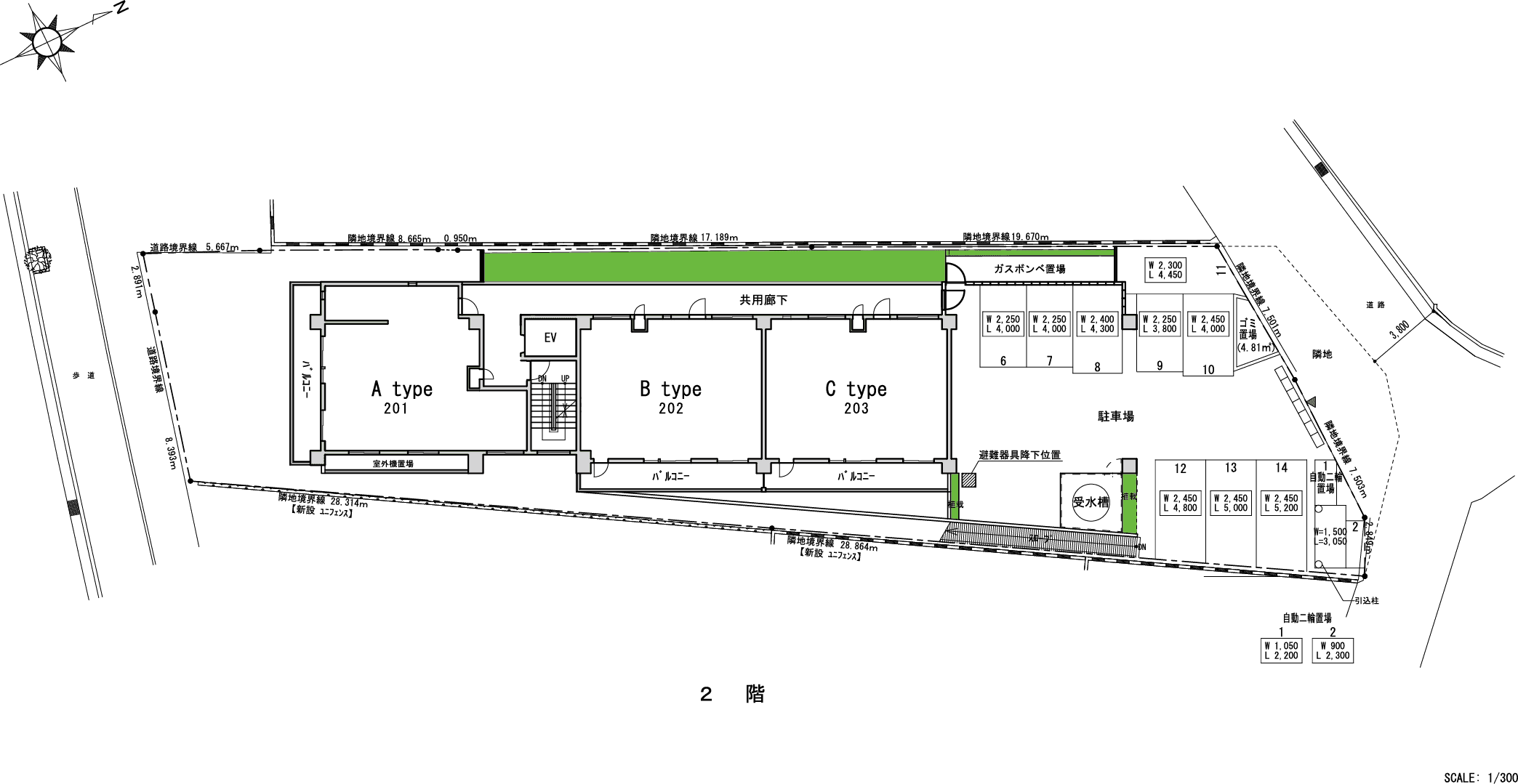 LAND PLAN・FLOOR PLAN　敷地配置図・平面図